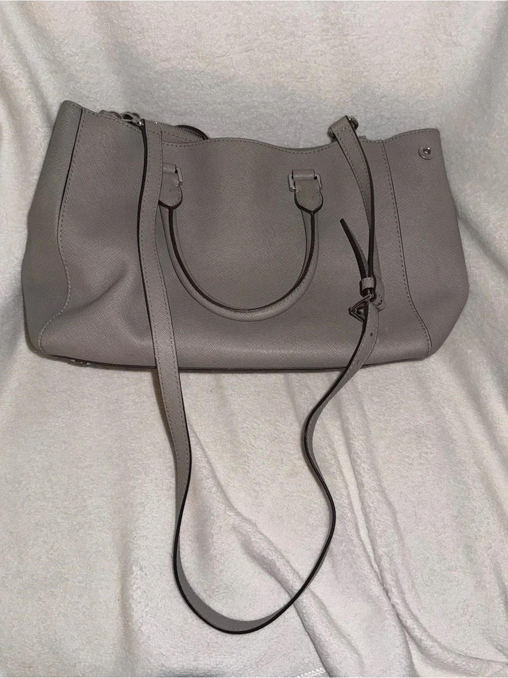 Michael Kors Saffiano leather top-zip satchel